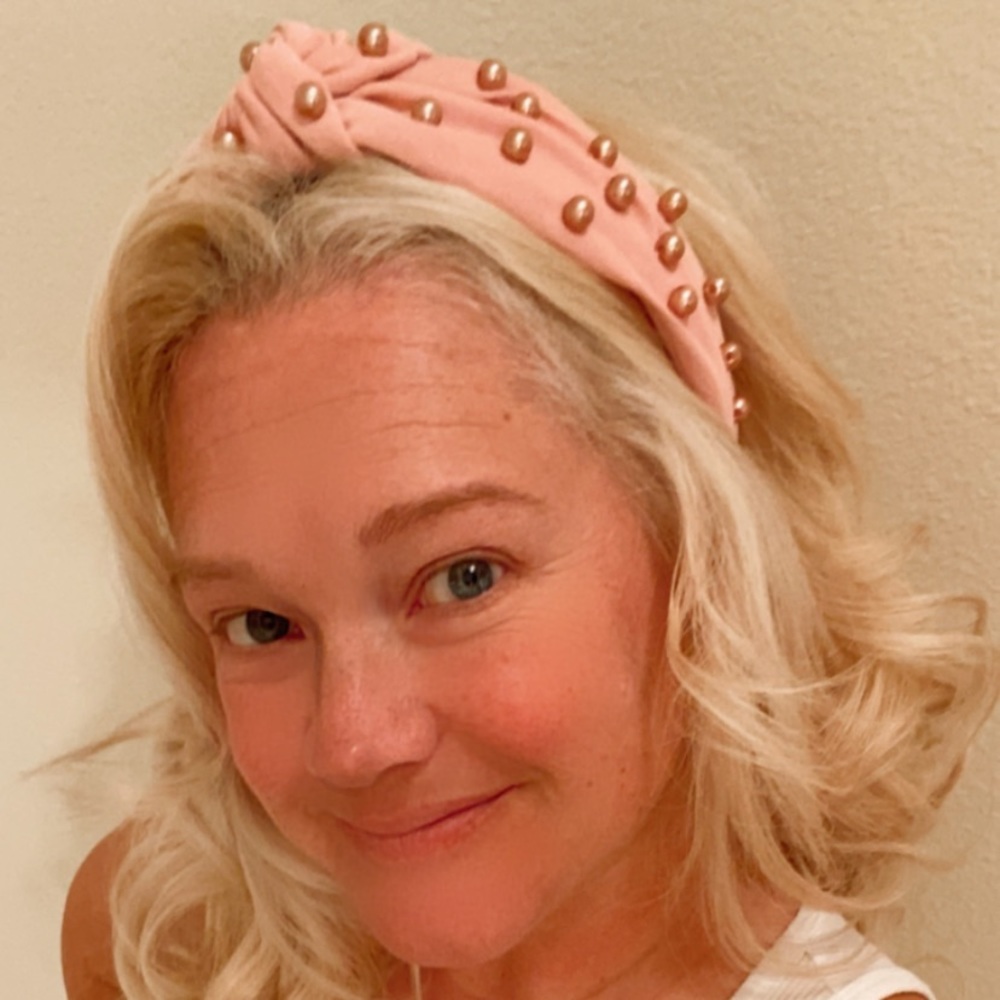 HANDMADE Blush Embellished Twist Knot Headband - Picture 4 of 10